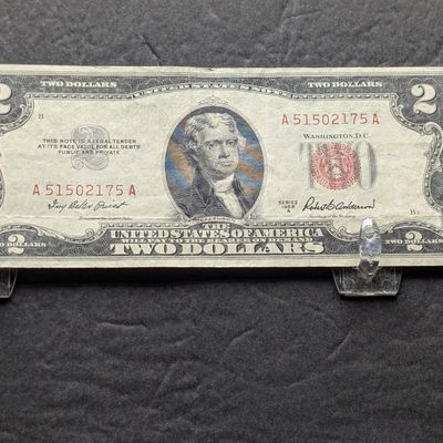 Sale Photo Thumbnail #352: 1953 A Series $2 United States Red Seal Note