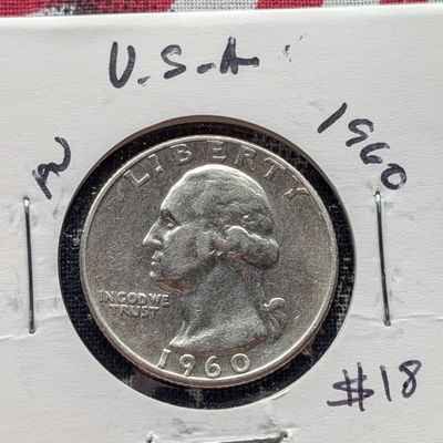 Sale Photo Thumbnail #261: 1960 90% Silver Washington Quarter