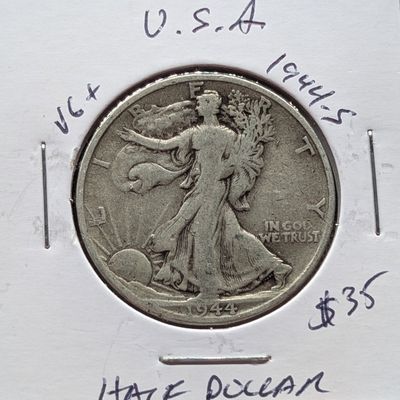 Sale Photo Thumbnail #309: 1944-S 90% Silver Walking Liberty Half Dollar - Pre-WWII Era!