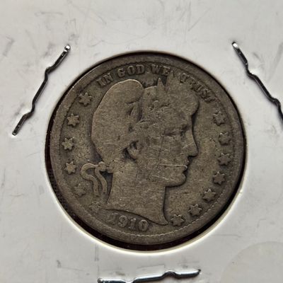 Sale Photo Thumbnail #138: 1910 Barber Quarter, 90% Silver