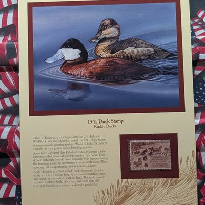 Sale Photo Thumbnail #400: 1941 Dept. Of Interior Duck Stamp, RW-8, Signed