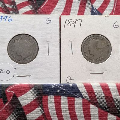 Sale Photo Thumbnail #157: 1896 & 1897 Liberty Head V Nickels