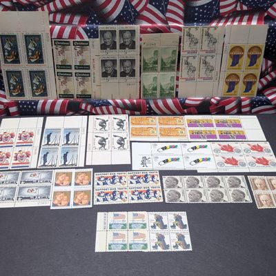 Sale Photo Thumbnail #348: (20) Different US Postage Plate Blocks