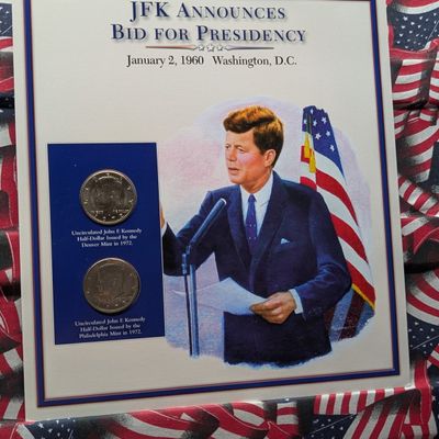 Sale Photo Thumbnail #231: 1972 P&D Kennedy Half Dollars With Mint Stamp