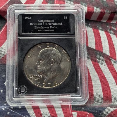 Sale Photo Thumbnail #334: 1973 Eisenhower Dollar - Brilliant Uncirculated