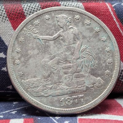 Sale Photo Thumbnail #316: 1877-S US Trade Dollar, 90% Silver, 149 Years Old!