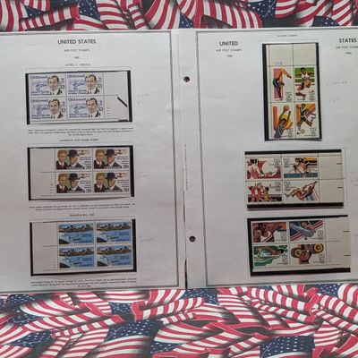 Sale Photo Thumbnail #388: Six Assorted U.S. Plate Block Stamps