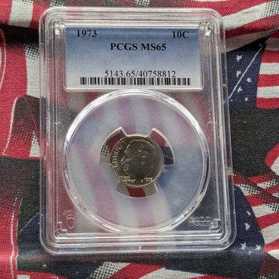 Sale Photo Thumbnail #243: 1973 Roosevelt Dime, PCGS MS65