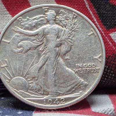 Sale Photo Thumbnail #236: 1942-D Walking Liberty Half Dollar, 90% Silver, 84 Years old