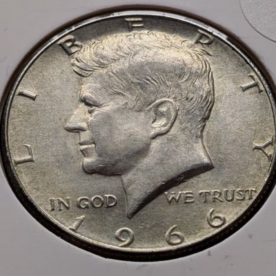 Sale Photo Thumbnail #288: 1966 40% Silver Kennedy Half Dollar