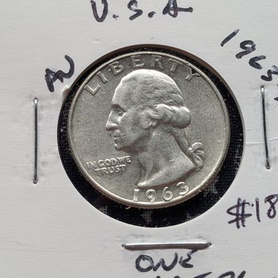 Sale Photo Thumbnail #111: 1963-D 90% Silver Washington Quarter