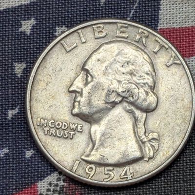 Sale Photo Thumbnail #144: 1954-D Washington 90% Silver Quarter
