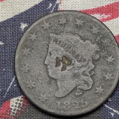 Sale Photo Thumbnail #192: 1825 Coronet Head Large Cent, Better Date
