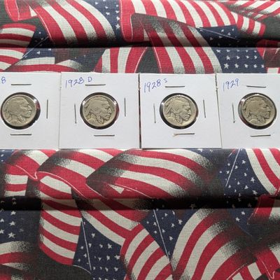 Sale Photo Thumbnail #191: 1928 P, D, & S And 1929-P Indian Head Buffalo Nickels