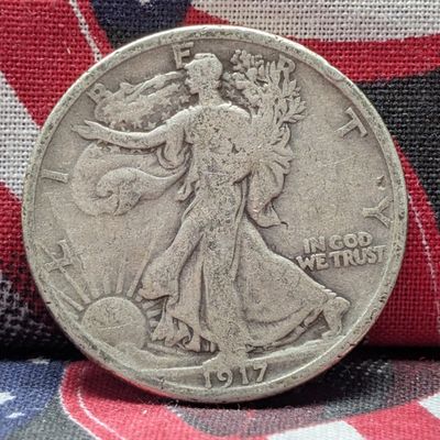 Sale Photo Thumbnail #123: 1917 Walking Liberty Half Dollar, 90% Silver
