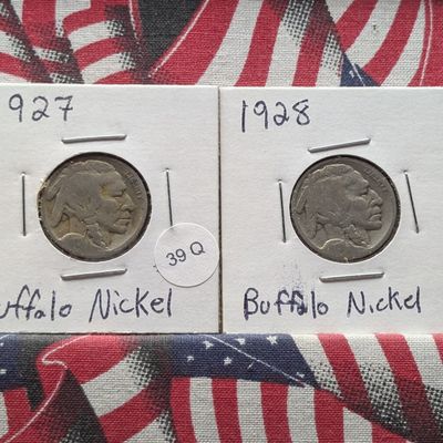 Sale Photo Thumbnail #265: 1927 & 1928 Indian Head Buffalo Nickels