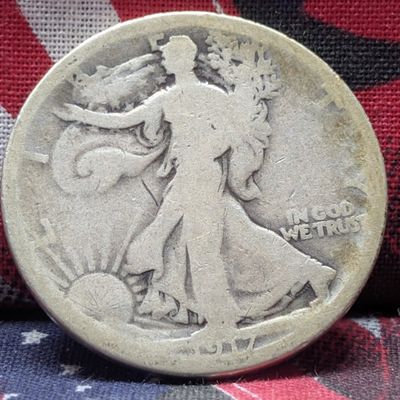 Sale Photo Thumbnail #274: 1917-S Walking Liberty Half Dollar, 90% Silver, Reverse Mint Mark