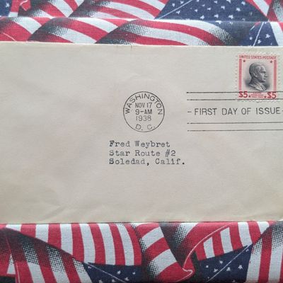 Sale Photo Thumbnail #333: 1938 Calvin Coolidge First Day Cover, Scott # 834