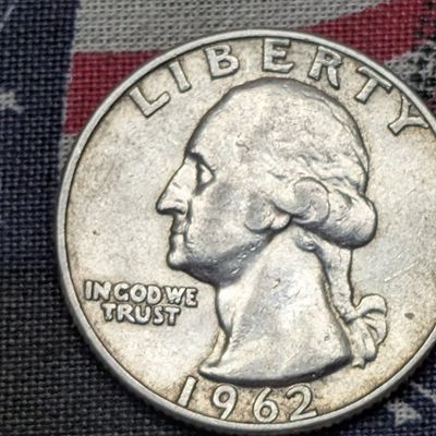 Sale Photo Thumbnail #344: 1962-D Washington Quarter, 90% Silver, 64 Years old