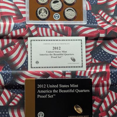 Sale Photo Thumbnail #331: 2012-S U.S. Mint America the Beautiful Quarter Proof Set in OGP w/ COA - Low Mintage!