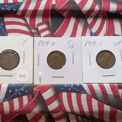 Sale Photo Thumbnail #54: 1919-P, D, & S Lincoln Wheat Cents
