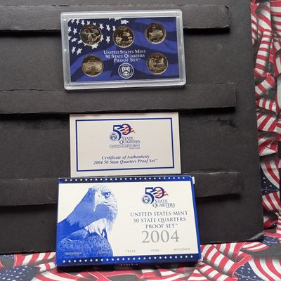 Sale Photo Thumbnail #219: 2004-S U.S. Mint Proof State Quarters Set in OGP w/ COA