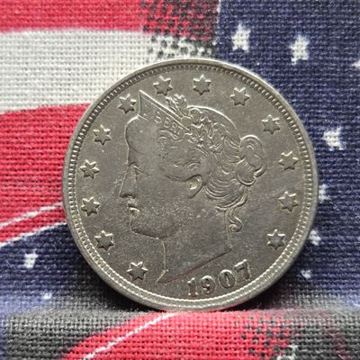Sale Photo Thumbnail #346: 1907 Liberty Head V Nickel - Full Liberty - High Grade Coin