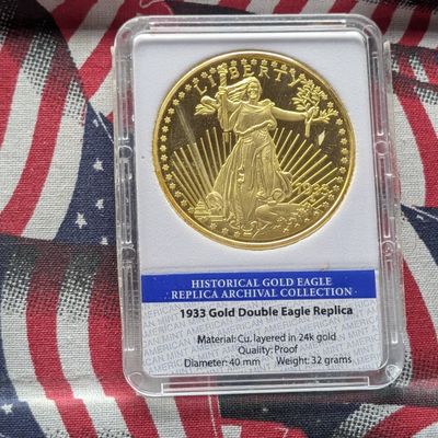 Sale Photo Thumbnail #114: COPY 1933 Double Eagle Gold Plated Replica