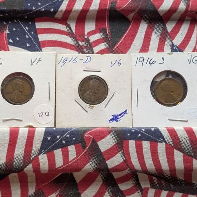 Sale Photo Thumbnail #72: 1916-P, D, & S Lincoln Wheat Cents