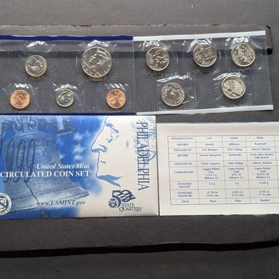 Sale Photo Thumbnail #34: 1999-P Only U.S. Mint Uncirculated Coin Set with State Quarters In OGP w/COA