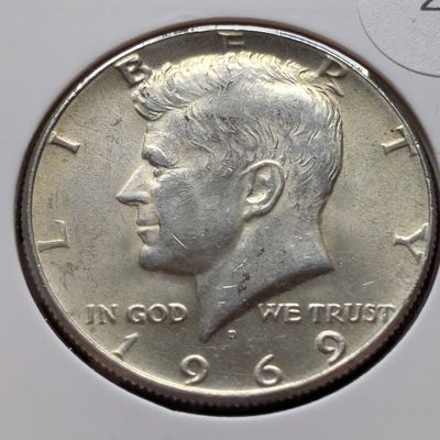 Sale Photo Thumbnail #142: 1969-D 40% Silver Kennedy Half Dollar