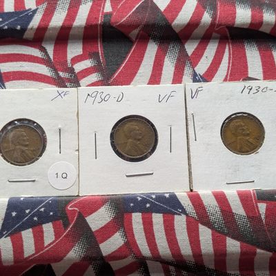 Sale Photo Thumbnail #6: 1930-P, D, & S Lincoln Wheat Cents