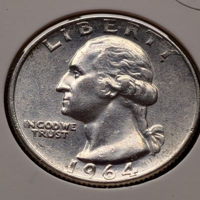 Sale Photo Thumbnail #320: 1964 90% Silver Washington Quarter