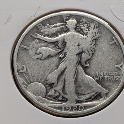 Sale Photo Thumbnail #216: 1920 Walking Liberty 90% Silver Half Dollar