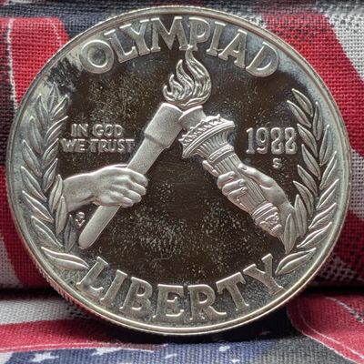 Sale Photo Thumbnail #397: 1988-S Seoul Olympics Commemorative 90% Silver Dollar