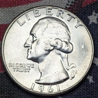 Sale Photo Thumbnail #290: 1961 Washington Quarter, 90% Silver