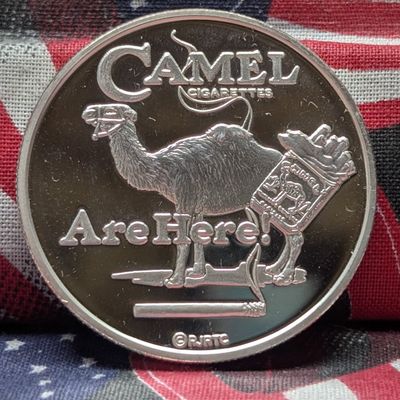 Sale Photo Thumbnail #226: Camel Round .999 Fine Silver One Troy oz.