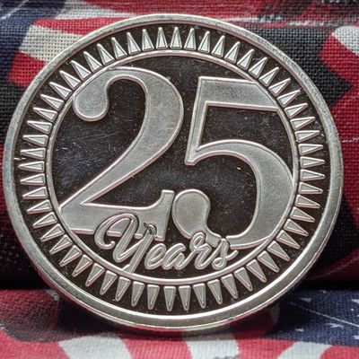 Sale Photo Thumbnail #227: 2022 One Troy Oz. .999 Silver 25th Anniversary Round