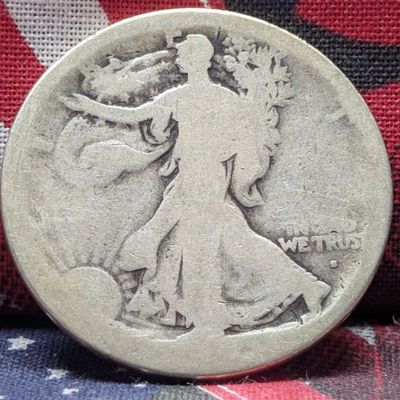 Sale Photo Thumbnail #266: 1917-S Walking Liberty Half Dollar, 90% Silver, Obverse Mint Mark Date Not Showing