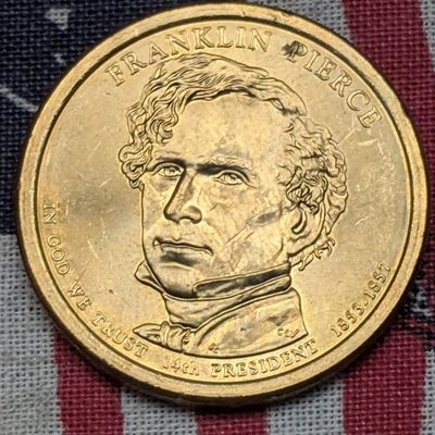 Sale Photo Thumbnail #395: 2010-D Franklin Pierce Presidential Dollar - Position A - Uncirculated bought directly from the US mint when released