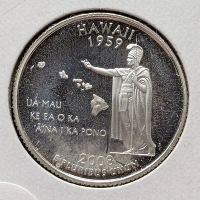 Sale Photo Thumbnail #283: 2008-S Washington State Quarter Hawaii, 90% Silver