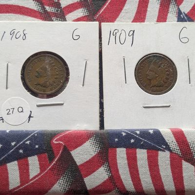 Sale Photo Thumbnail #171: 1908 & 1909 Indian Head Cents