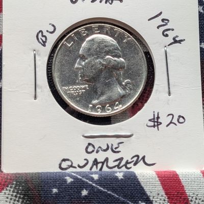 Sale Photo Thumbnail #50: 1964 90% Silver Washington Quarter