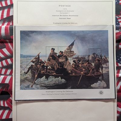 Sale Photo Thumbnail #396: 1976 Washington Crossing The Delaware Stamps, Scott # 1688, All Mint, Original Gum, Never Hinged