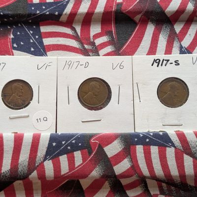 Sale Photo Thumbnail #66: 1917-P, D, & S Lincoln Wheat Cents