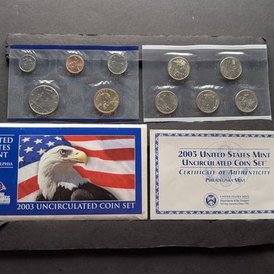 Sale Photo Thumbnail #166: 2003-P Only U.S. Mint Unc. Coin Set with State Quarters and Sacagawea Dollar in OGP w/ COA