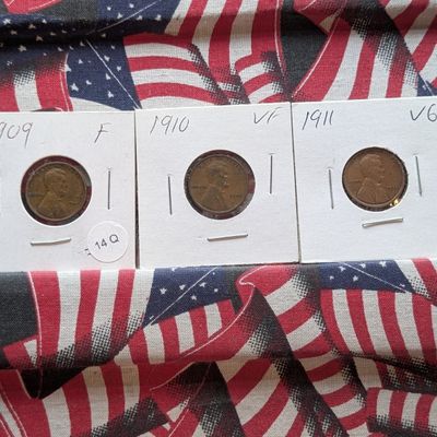 Sale Photo Thumbnail #84: 1909, 1910, & 1911 Lincoln Wheat Cents