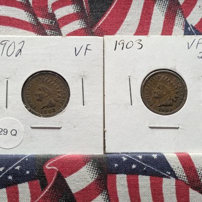 Sale Photo Thumbnail #185: 1902 & 1903 Indian Head Cents