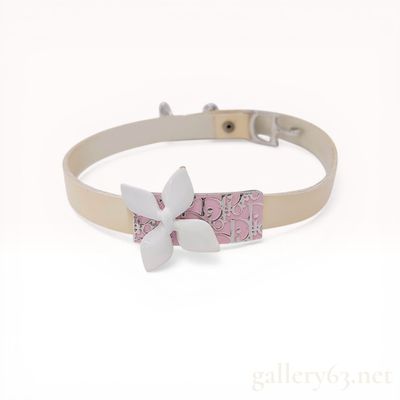 Sale Photo Thumbnail #457: Christian Dior Pink Trotter Girly Flower Choker Necklace