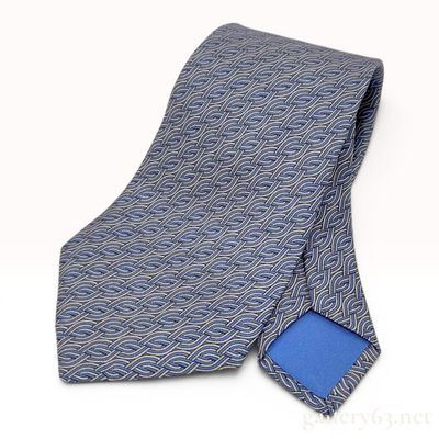 Sale Photo Thumbnail #182: Hermes Paris Men's Silk Necktie Pattern 7936 MA